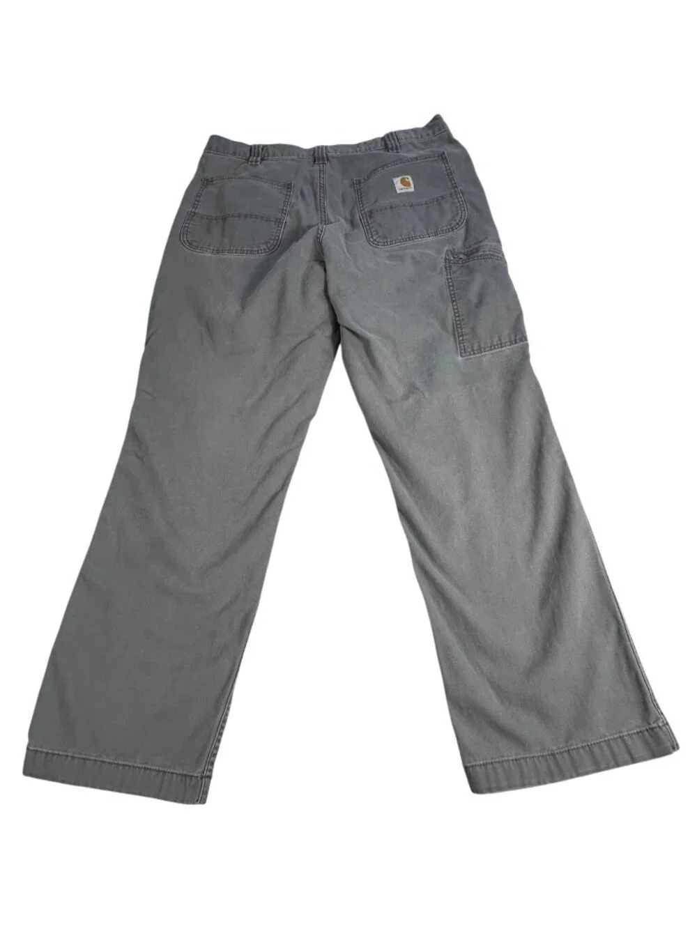 Carhartt Relaxed Fit Straight Leg Pants Men's 36x30 (Fits 35x28) Gray Stretch